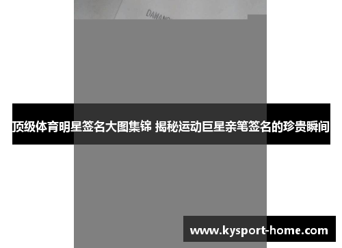 顶级体育明星签名大图集锦 揭秘运动巨星亲笔签名的珍贵瞬间